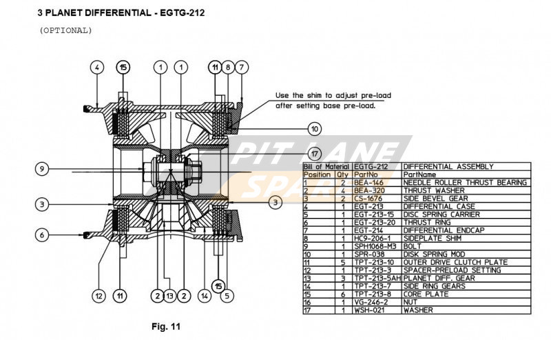 DIFFERENTIAL (EGTG-212) Diagram